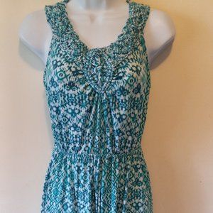 Green Ikat Maxi Dress
